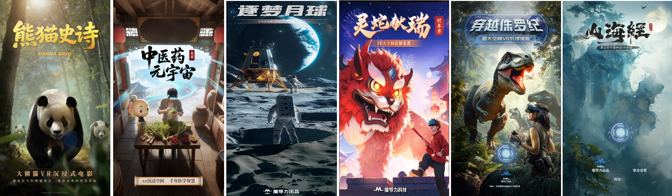 VR沉浸式科普空间海报矩阵