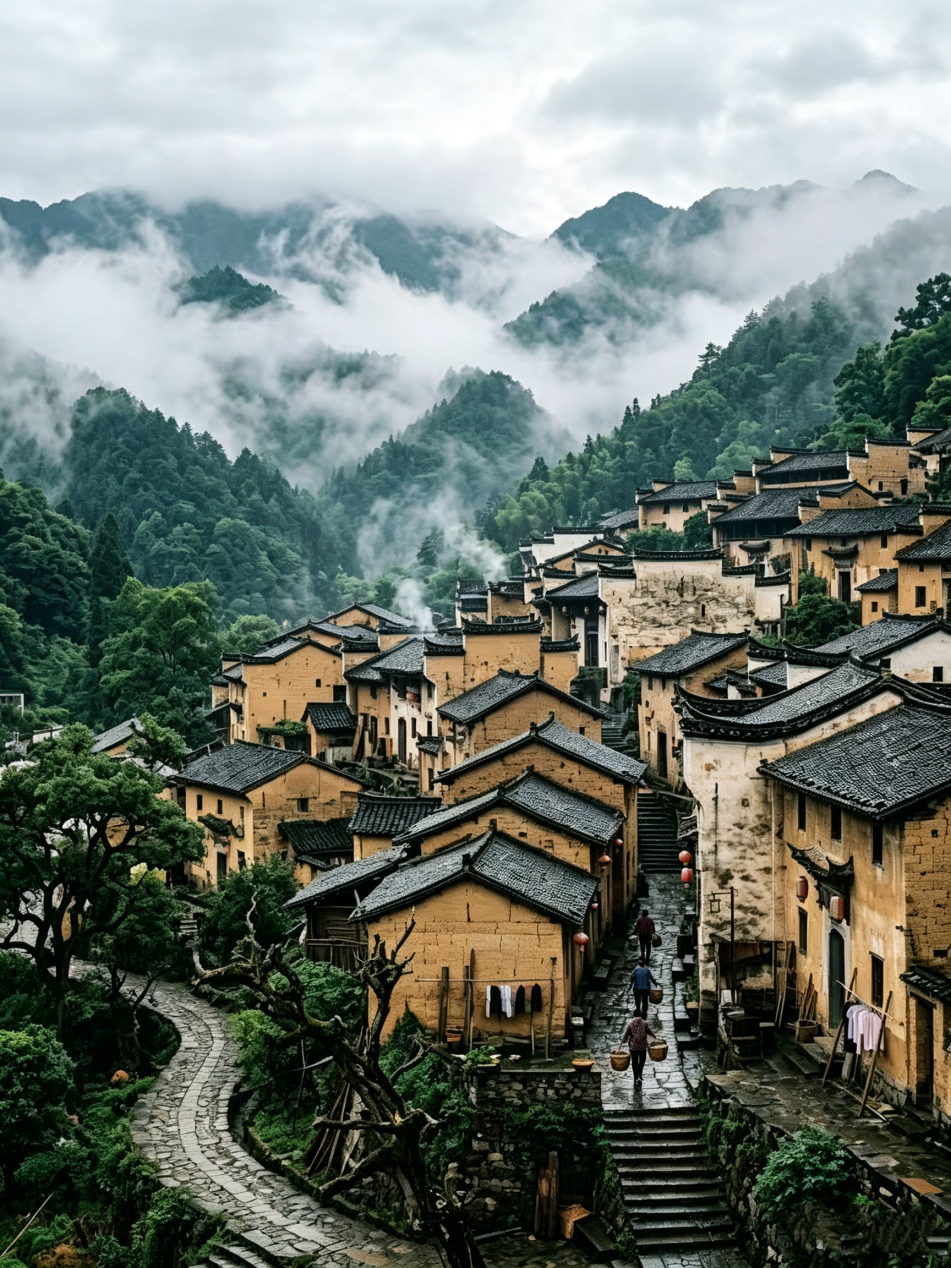 松阳夯土墙古村落
